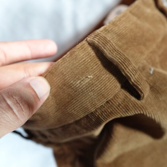 Spoke Sharps Corduroy Chino Pants Mens 35x32 Build C Preppy Flat Front Brown - Picture 5 of 15